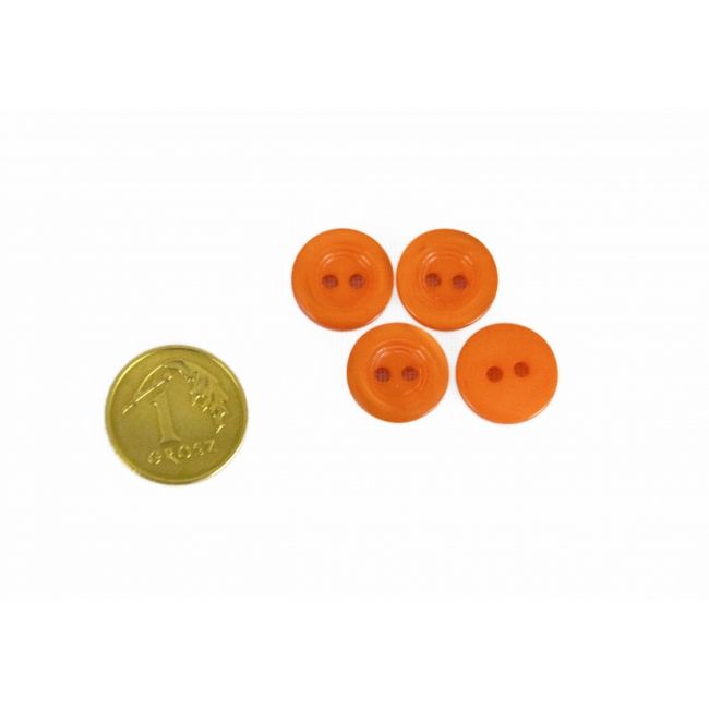 Guziki koszulowe, pomarańczowe, 10 mm