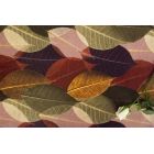 Tkanina obiciowa tapicerska w liście, bordowa