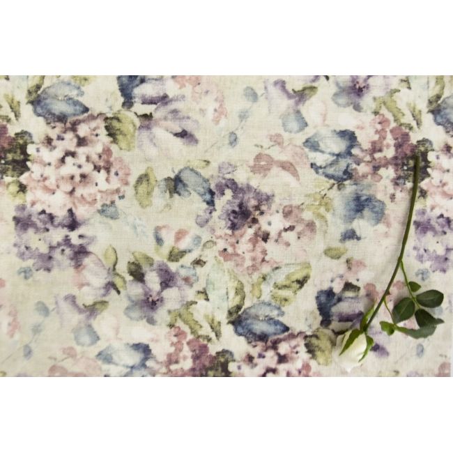 Tkanina obiciowa tapicerska w kwiaty, róż