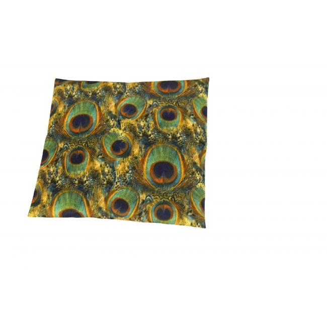 Tkanina obiciowa tapicerska pawie pióra, zielona