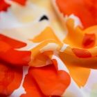 Szyfon w kwiatowy wzór, pomarańcze i czerwienie