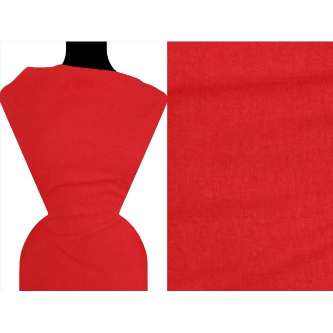 Tkanina kostiumowa w melanżu, TULON, jasny czerwony